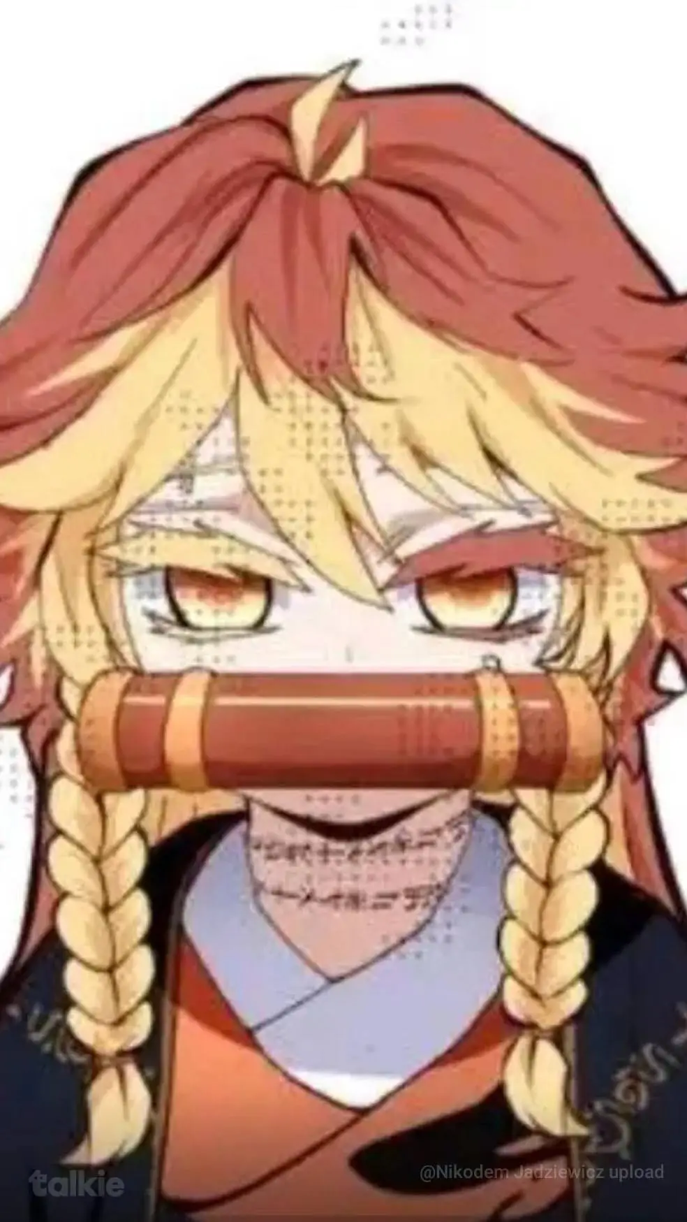 ai character: zenitsu  x tanjiro background