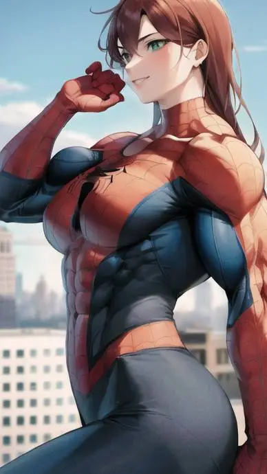 ai character: spider girl(elena) background