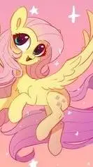 ai character: Fluttershy  background