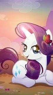 ai character: Rarity  background