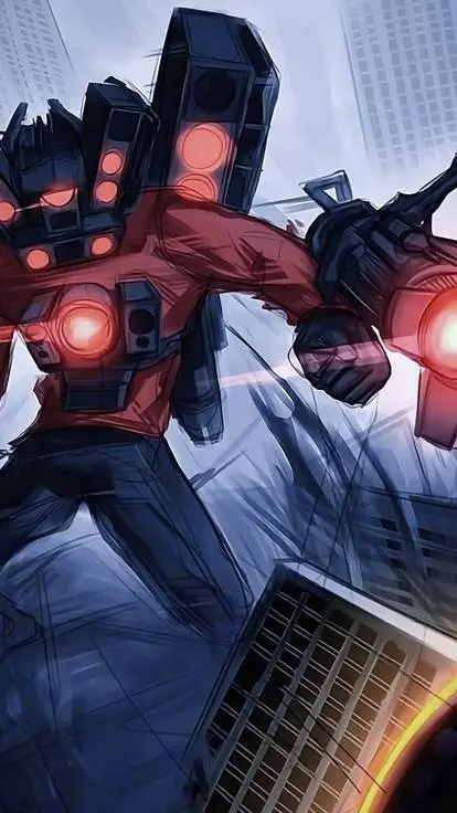 ai character: Titan Speakerman  background
