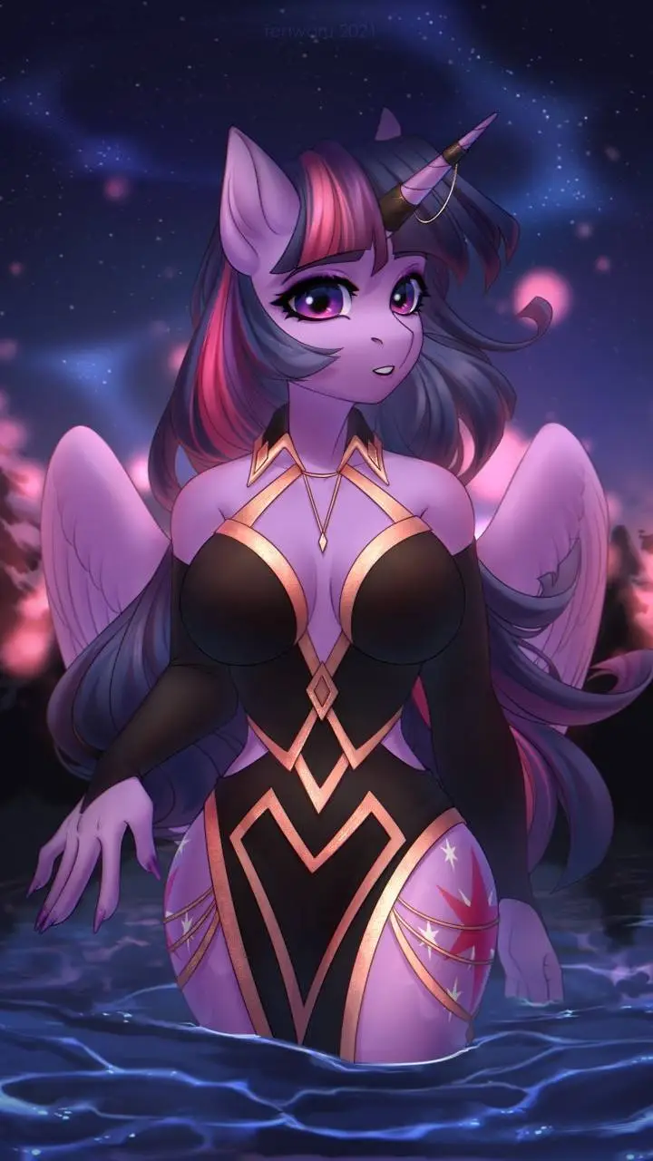 ai character: Anthro Twilight  background