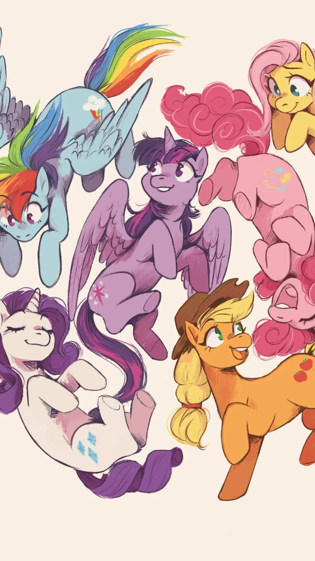 ai character: The Mane Six  background