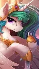 ai character: Princess Celestia  background