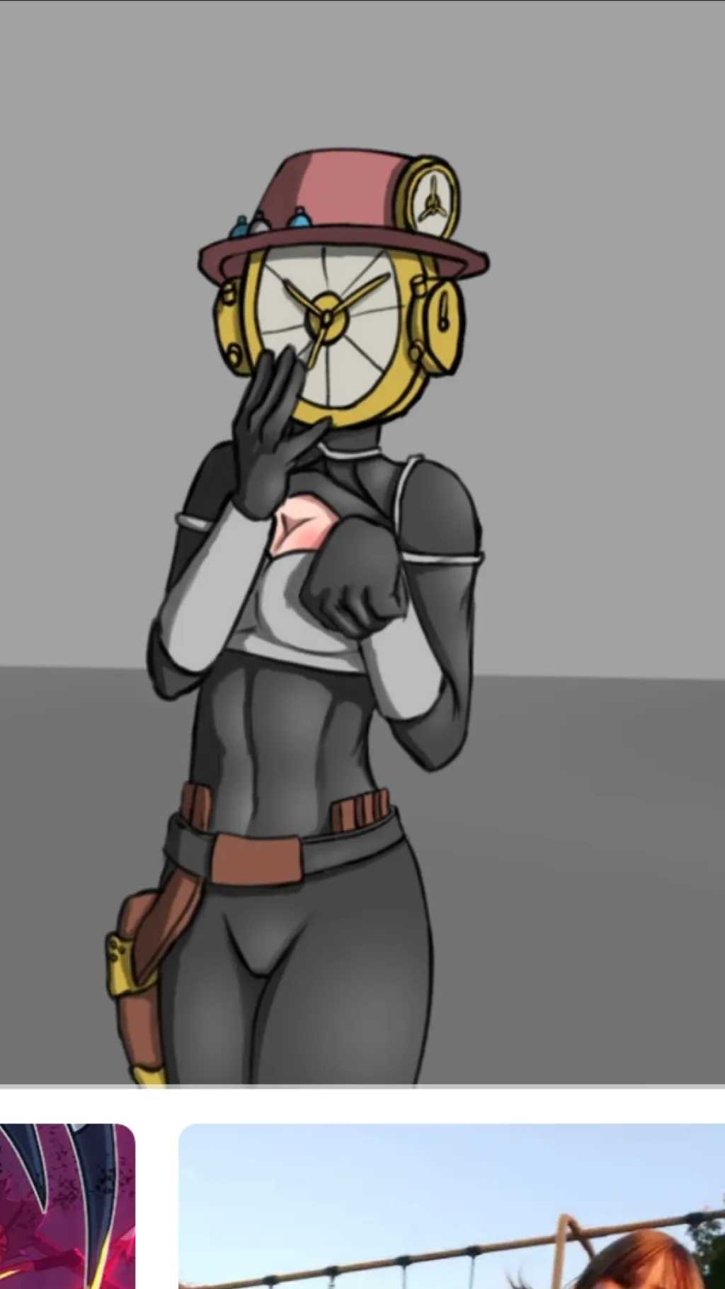 ai character: Clock woman background