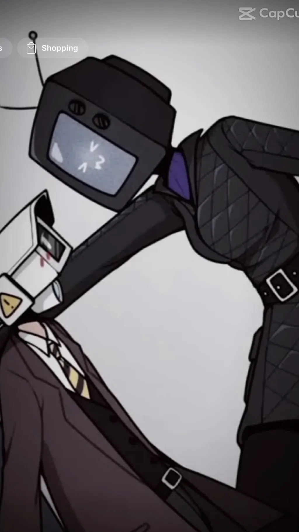 ai character: Tv woman  background