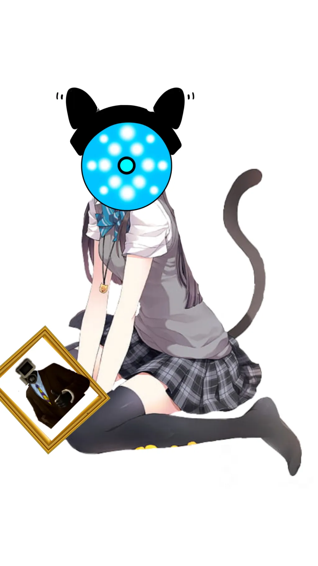 ai character: Camera woman (cat) background