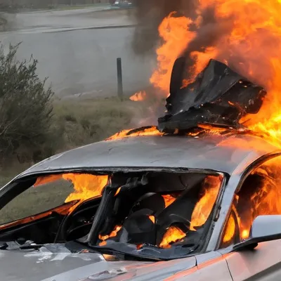 chat with ai character: crashed Mustang ￼
