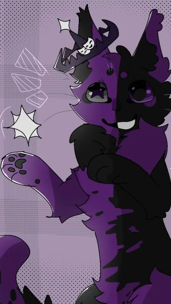 ai character: noli as a cat🌟 background