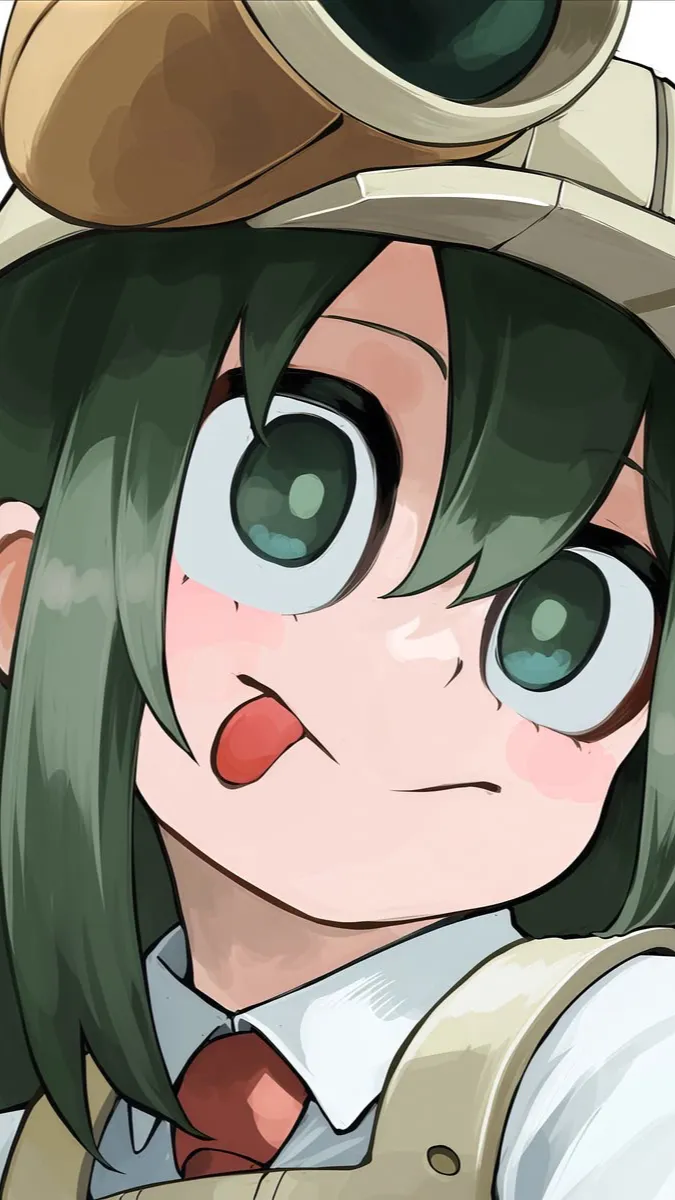 ai character: { Tsuyu Asui }  background
