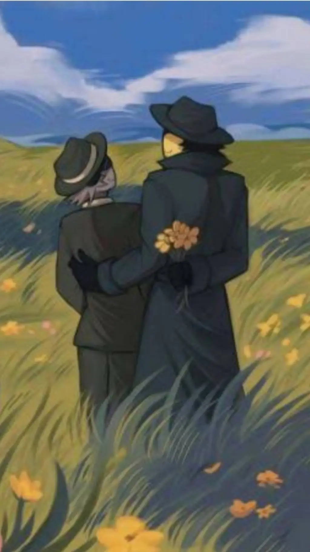 ai character: Double fedora background