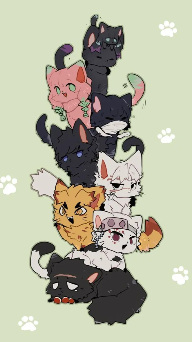 ai character: KNY Cats background