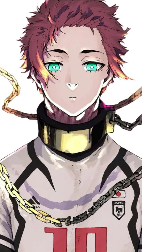 ai character: Bluelock  background