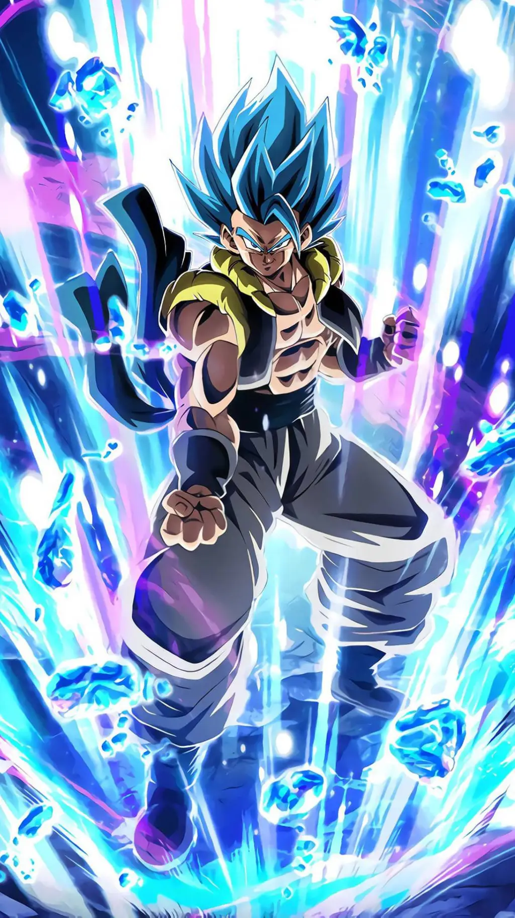 ai character: Gogeta blue background