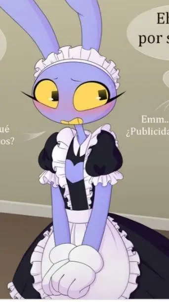ai character: Jax traje de maid background