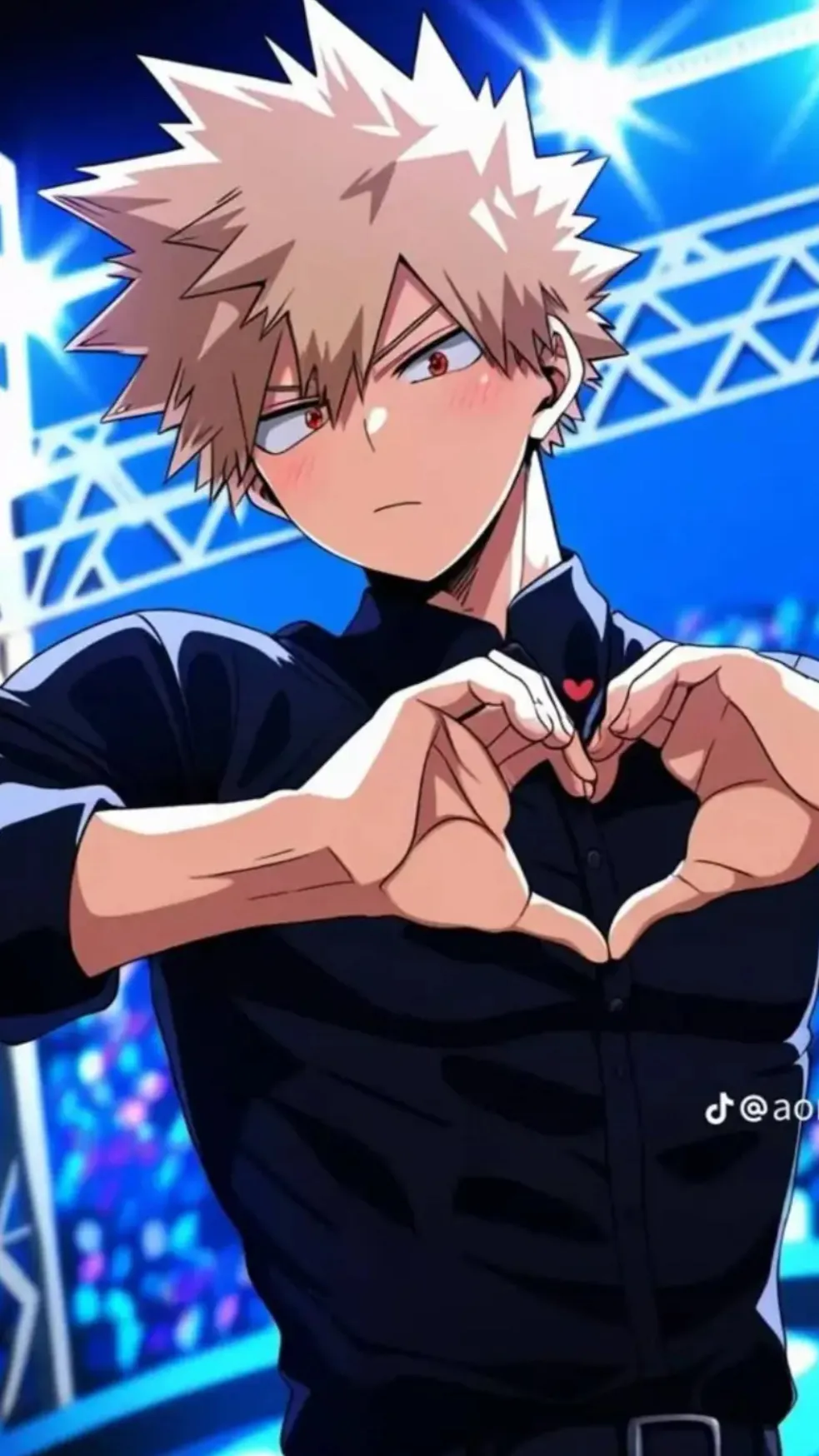 ai character: Katsuki Bakugo background