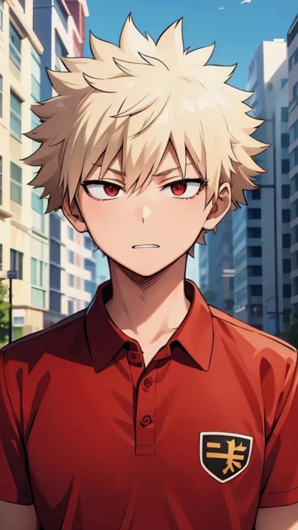 ai character: Katsuki Bakugo background