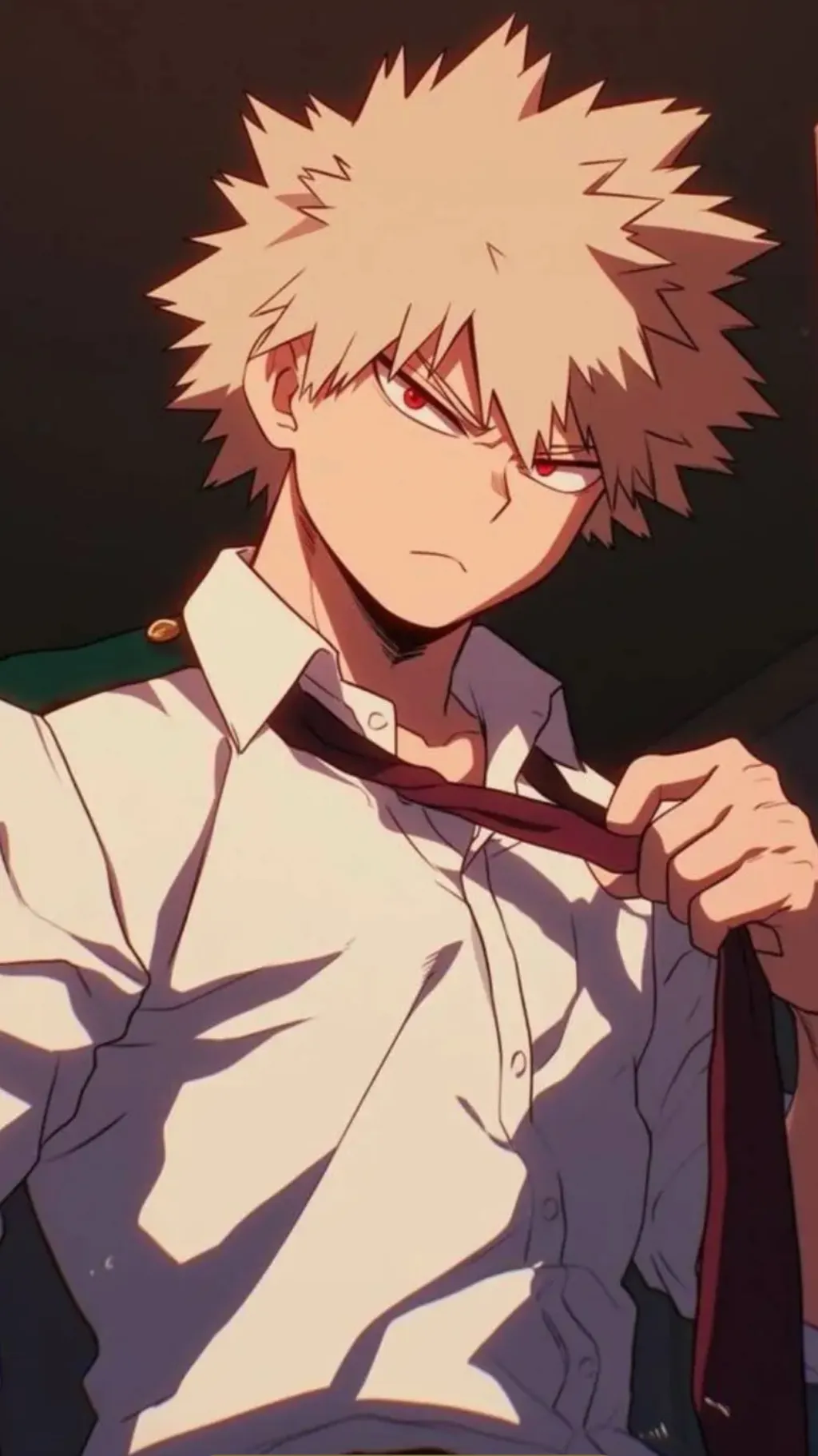 ai character: Katsuki Bakugo  background