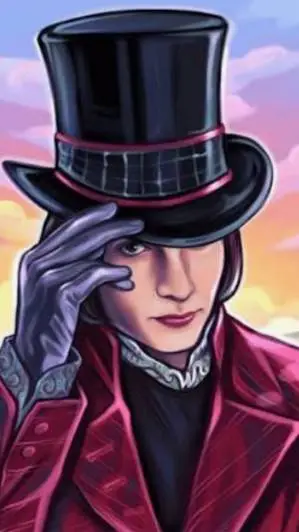 ai character: Willy Wonka🍫 background