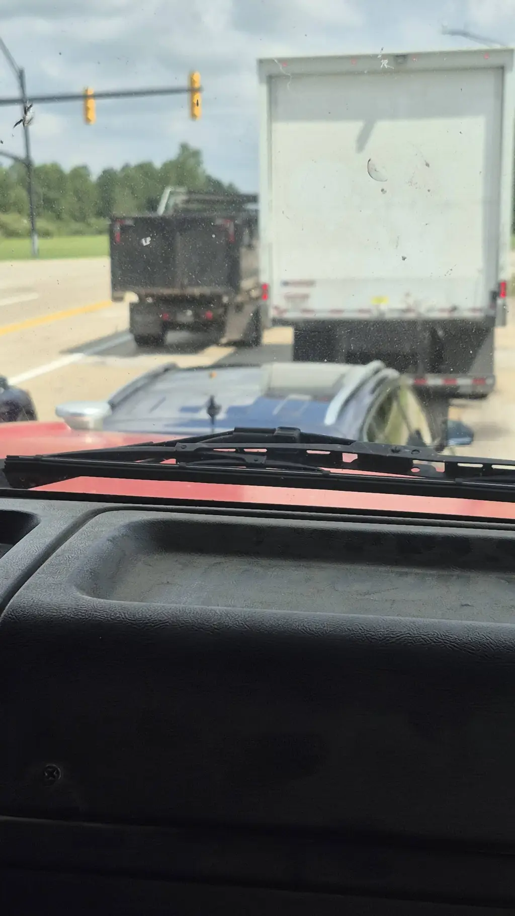 ai character: semi truck background