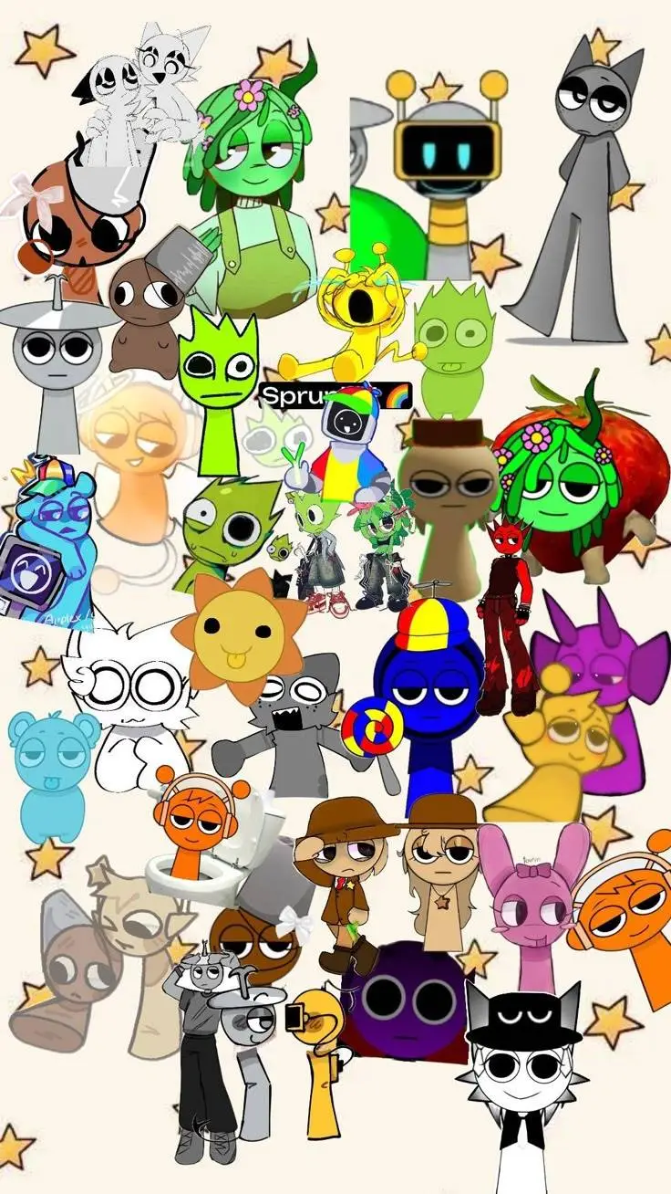 ai character: sprunki school background