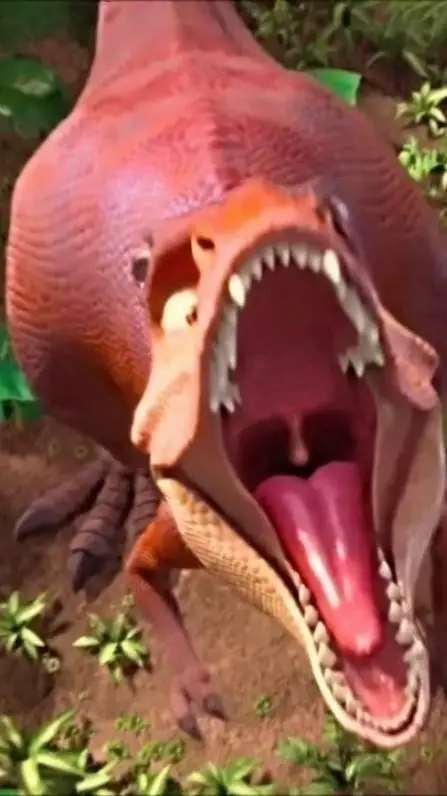 ai character: Momma Dino  background