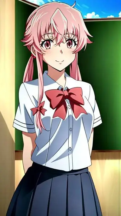 ai character: Yuno gasai  background