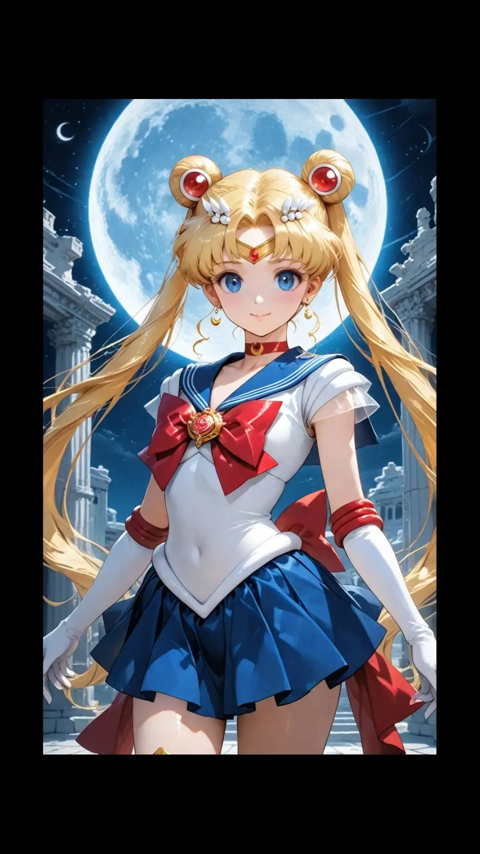 ai character: 水手月亮  background