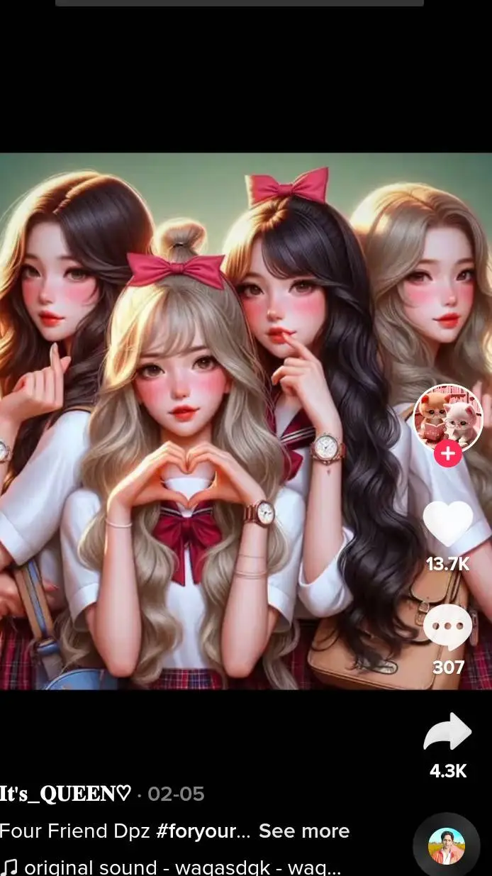 ai character: Sweet friend  background