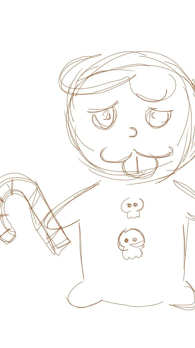 ai character: baby gingerbrave background