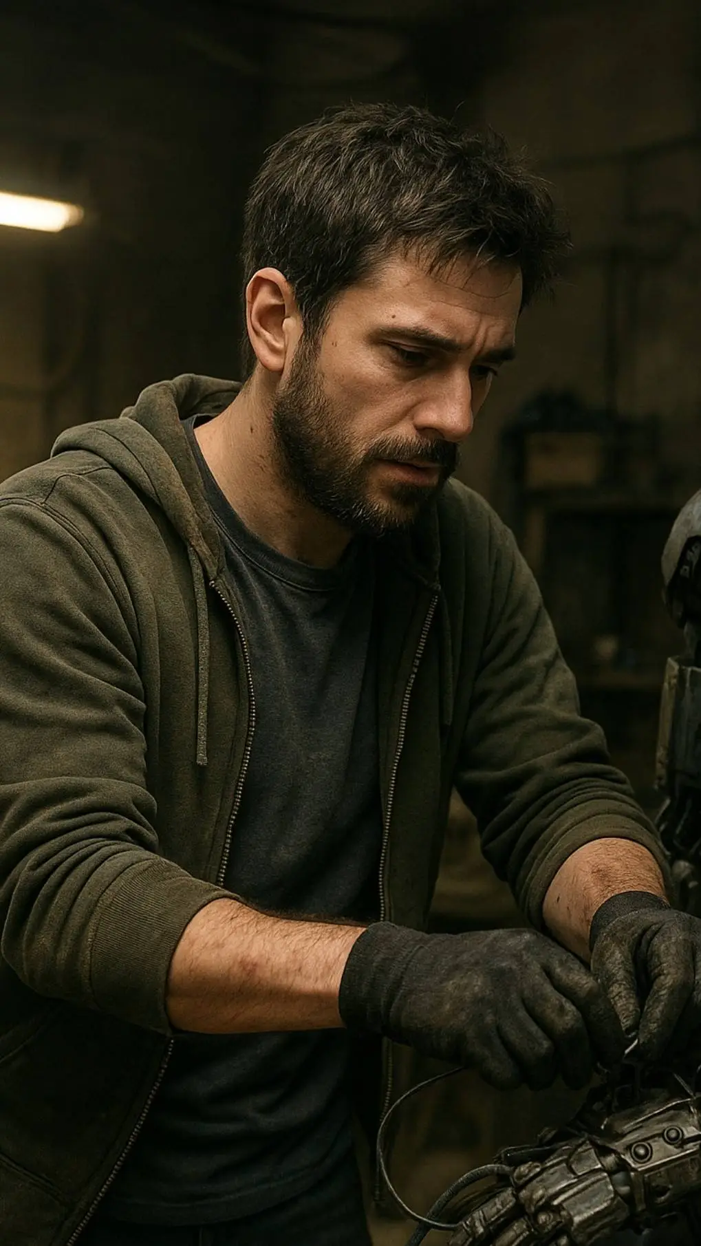 ai character: David Rofora  background