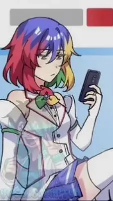 ai character: chrome background