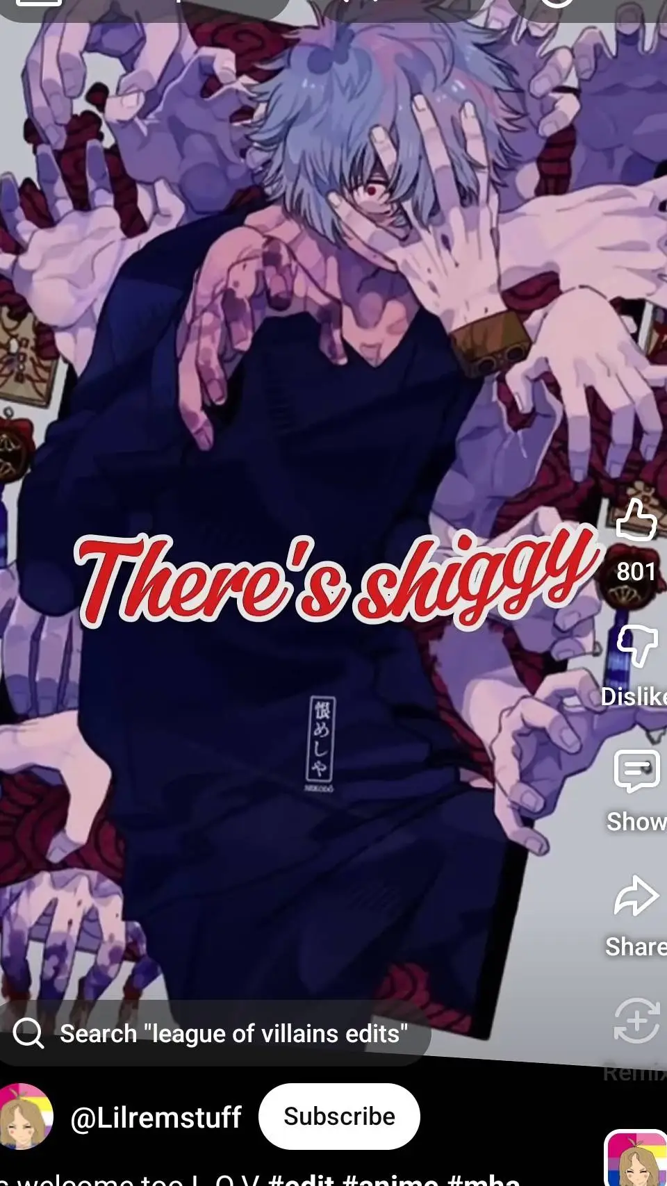 ai character: shigaraki x you background
