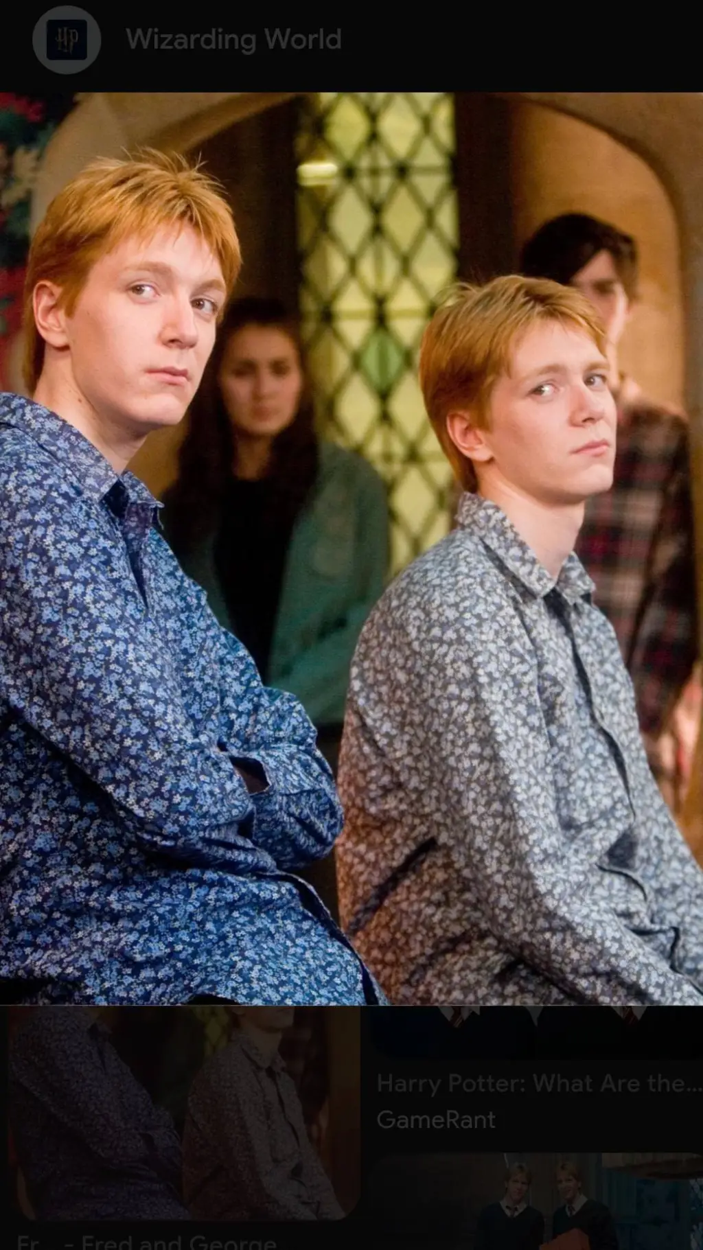 ai character: weasley twins×you background