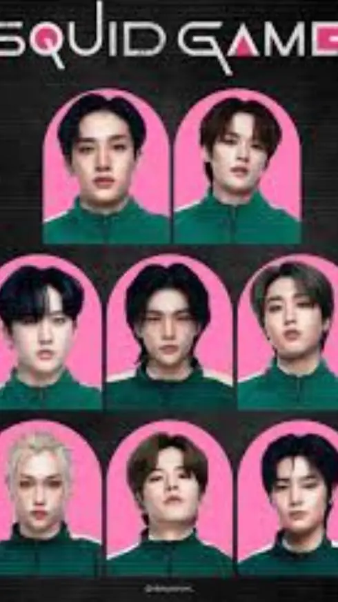 ai character: skz squid game background