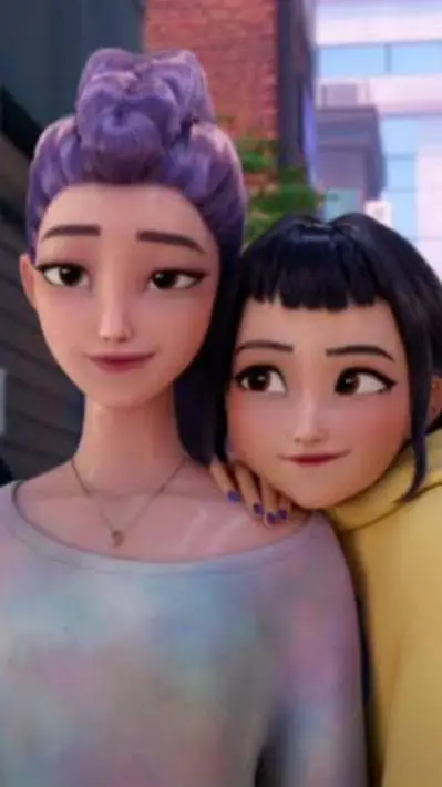 ai character: Rumi and Zoey  background