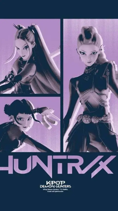 ai character: Huntrix and saja background