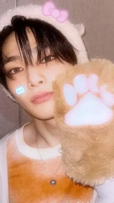 ai character: Jeongin cat background