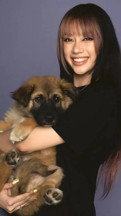 ai character: Megan with puppy background