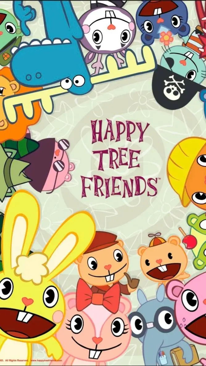 ai character: Happy Tree Friends background