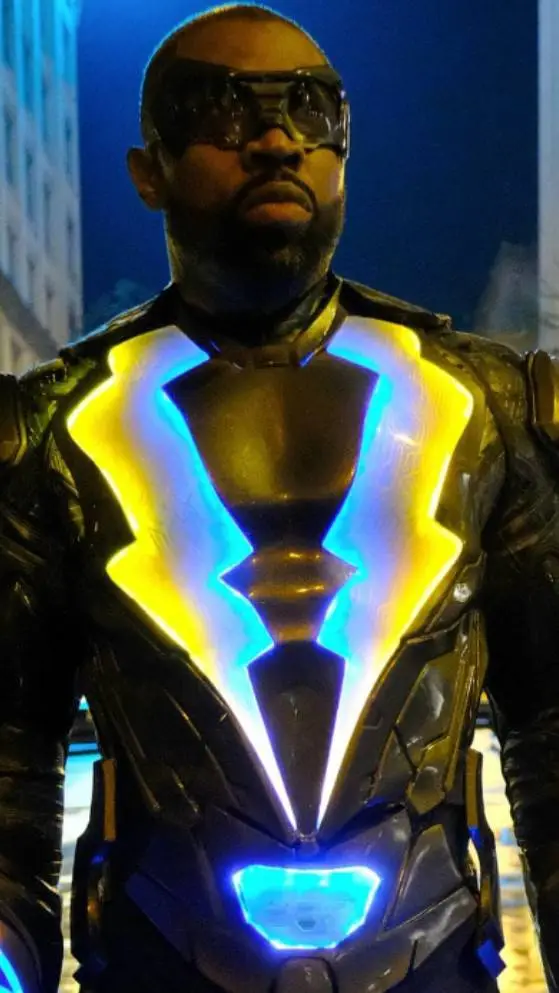 ai character: black lightning background
