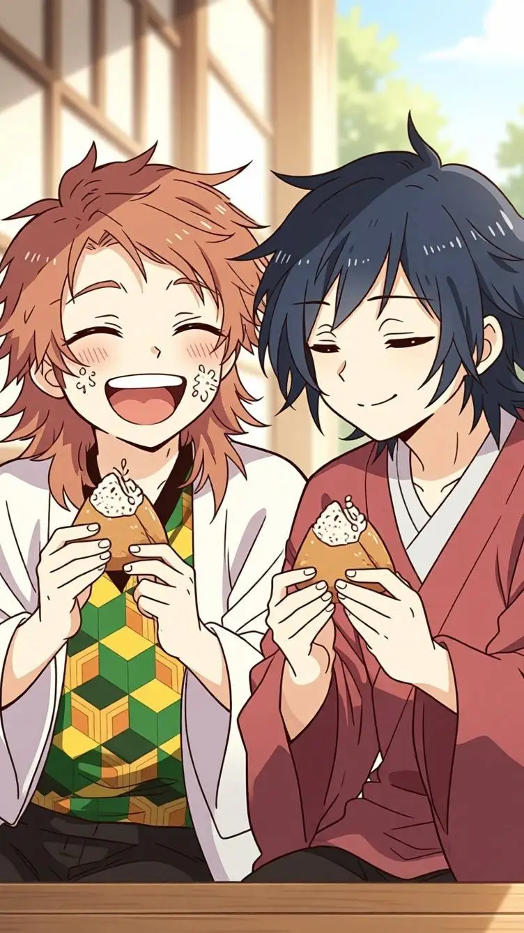 ai character: sabito y giyuu background