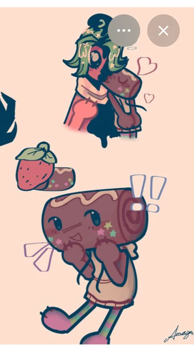 ai character: Fruitcake💖🍓🎂 background