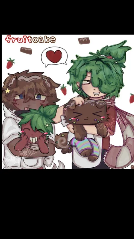 ai character: Fruitcake background