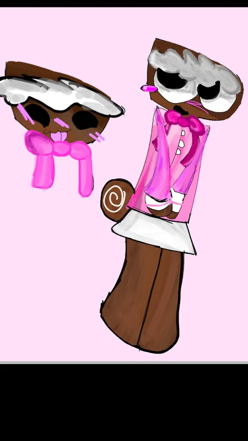 ai character: Cosmo in pink!? background