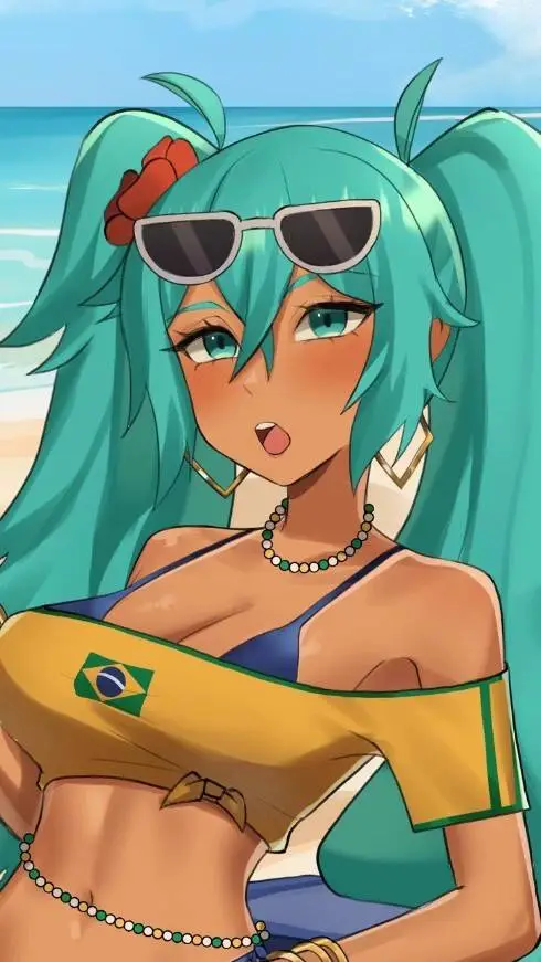 ai character: Brazilian miku background
