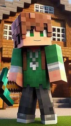 ai character: Minecraft background