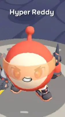 ai character: hyper REDDY EGGY  background