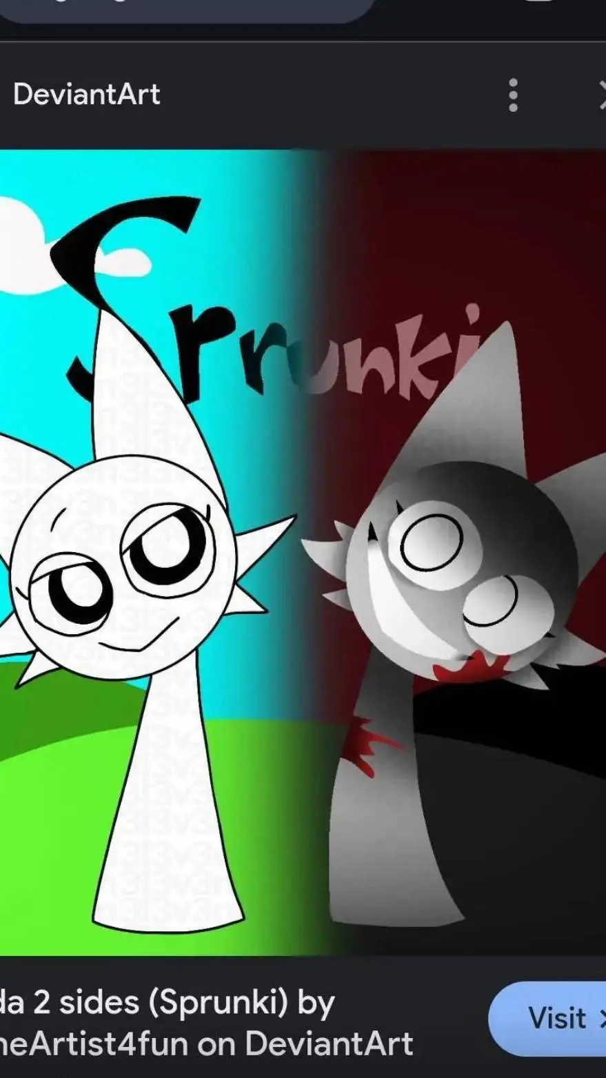 ai character: SPRUNKI vs sprunki background