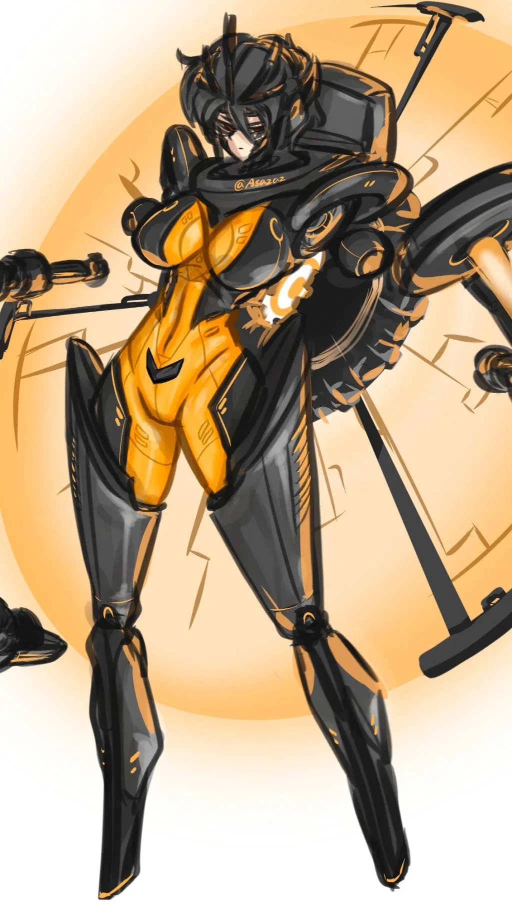 ai character: Female impacter  background